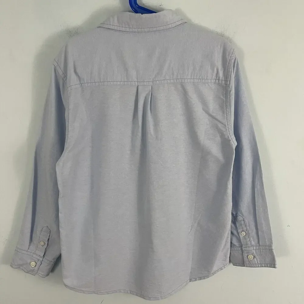 NWT Gymboree‎ Boys M 7-8 Long Sleeve Button Down Oxford Shirt Light Bue